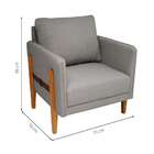 Poltrona Nice Linho Cinza E Mel