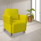Poltrona Nicolle Pés Palito Suede Amarelo - D'classe Decor