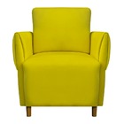 Poltrona Nicolle Pés Palito Suede Amarelo - D'classe Decor