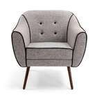 Poltrona Niky Cinza E Preto