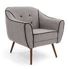 Poltrona Niky Cinza E Preto