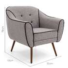 Poltrona Niky Cinza E Preto