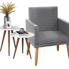 Poltrona Nina 9797 Suede E Mesas Laterais Bia Hg/rm Milani St