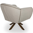 Poltrona Nina Base Giratória Giromad Linho Geométrico Capucci