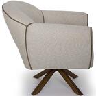 Poltrona Nina Base Giratória Giromad Linho Geométrico Capucci