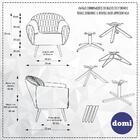 Poltrona Nina Base Giratória Giromad Linho Geométrico Capucci