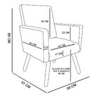 Poltrona Nina Capitonê Bege Strass