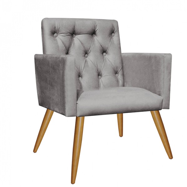 Poltrona Nina Capitonê Decorativa Sala De Estar Recepção Cori