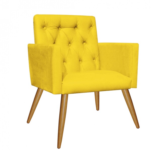 Poltrona Nina Capitonê Decorativa Sala De Estar Recepção Sued