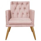Poltrona Nina Capitone Premium Suede Rosa