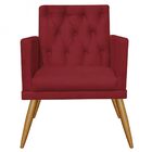 Poltrona Nina Capitone Premium Suede Vermelho