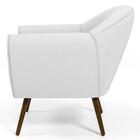 Poltrona Nina Corino C-12 Com Pés Palito Castanho - Domi