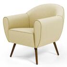 Poltrona Nina Corino C-26 Com Pés Palito Castanho Domi