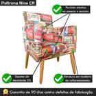 Poltrona Nina Decorativa Sala De Estar Luxo Suede Coca Cola
