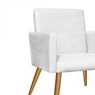 Poltrona Nina Decorativa Sala De Estar Recepção Corino Branco