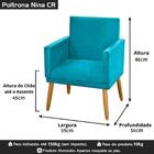 Poltrona Nina Decorativa Sala Estar Luxo Suede