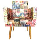 Poltrona Nina Decorativa Sala Estar Luxo Suede Cerveja Beer