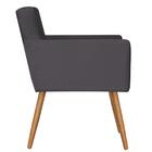 Poltrona Nina Decorativa Suede Cinza D'rost