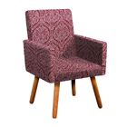 Poltrona Nina Estampado Pes Palito Casta - Mandala Vermelho D