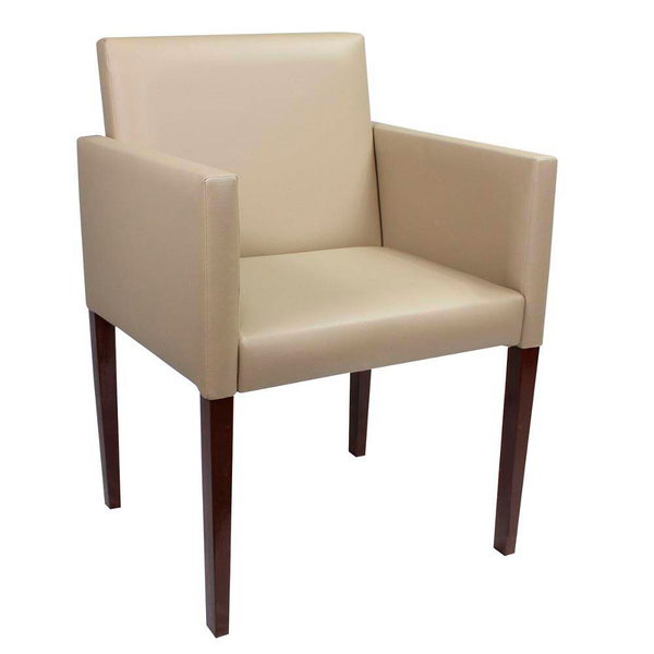 Poltrona Nina Executiva Em Tecido Sintético - Bege