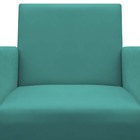 Poltrona Nina Para Sala De Estar Pés Palito Suede Azul Tiffan