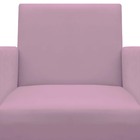 Poltrona Nina Para Sala De Estar Pés Palito Suede Rosa Bebê -