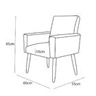 Poltrona Nina Recepção Escritório Consultório Wdecor Cor:marr