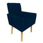 Poltrona Nina Retro Suede Azul Royal