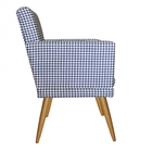 Poltrona Nina Rodapé Sala De Estar Recepção Escritório Xadrez