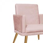 Poltrona Nina Rodapé Suede Rose Gold