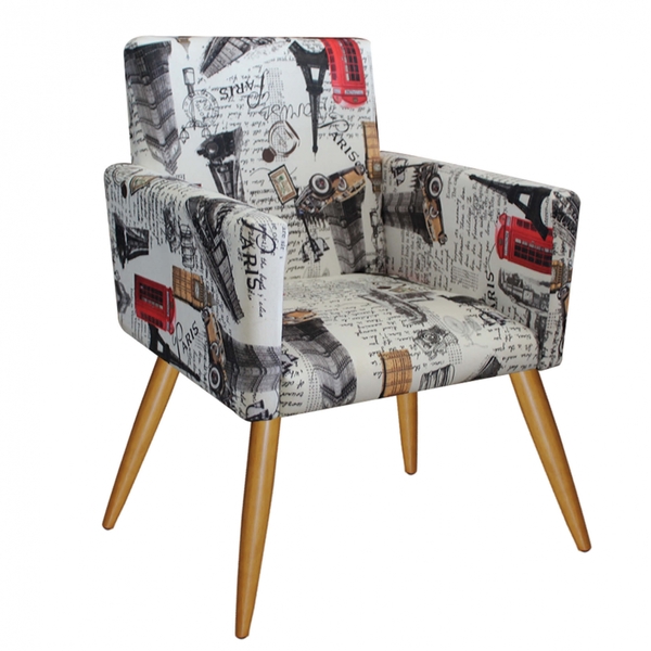 Poltrona Nina Sala De Estar Recepção Escritório Paris E01 - A