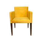 Poltrona Nina Tecido Suede Escritório Estofada - Amarelo