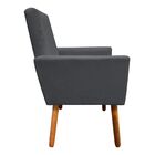 Poltrona Nina Veludo Grafite Pes Palito