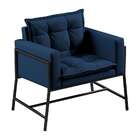 Poltrona Nixon Linho Azul Marinho