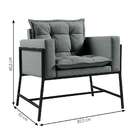 Poltrona Nixon Linho Cinza