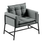 Poltrona Nixon Linho Cinza