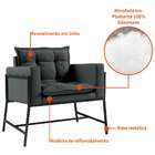 Poltrona Nixon Linho Grafite