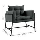 Poltrona Nixon Linho Grafite