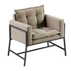 Poltrona Nixon Suede Bege