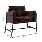 Poltrona Nixon Suede Marrom