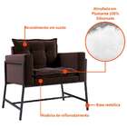 Poltrona Nixon Suede Marrom