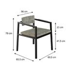 Poltrona Noah Fixa C/4 Pés 78 X 60,5 X 60,5 Cm