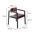 Poltrona Noah Fixa C/4 Pés 78 X 60,5 X 60,5 Cm