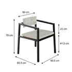 Poltrona Noah Fixa C/4 Pés 78 X 60,5 X 60,5 Cm