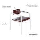 Poltrona Noah Fixa C/4 Pés 78 X 60,5 X 60,5 Cm Pés Brancos