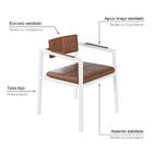 Poltrona Noah Fixa C/4 Pés 78 X 60,5 X 60,5 Cm Pés Brancos