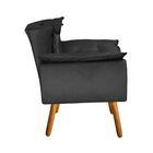 Poltrona Odisseia Suede Pés Palito Castanho D03 - D'rossi - P