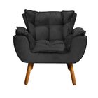 Poltrona Odisseia Suede Pés Palito Castanho D03 - D'rossi - P