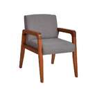 Poltrona Olinda Poliéster Cinza E Amêndoa