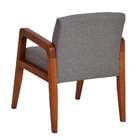 Poltrona Olinda Poliéster Cinza E Amêndoa